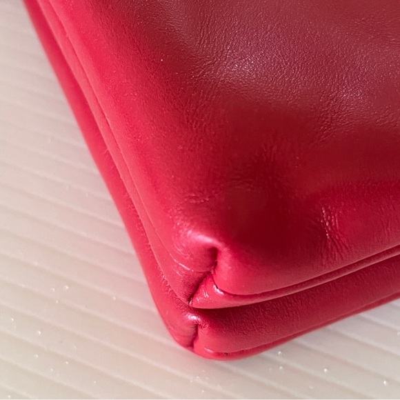 Coach Smith Crosby Red Silvertone Hardware Double Zip Leather Crossbody - Picture 15 of 16